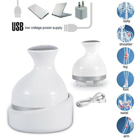 Elektrisk trådløs hovedmassage hovedbundsmassager USB-opladning