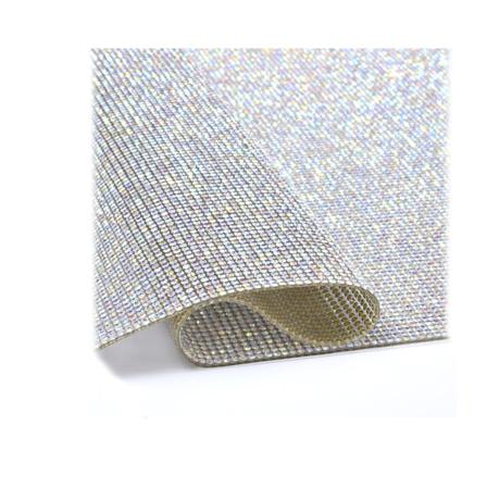 Crystal Rhinestone Ribbon Mesh Glänsande Klistermärke Diy