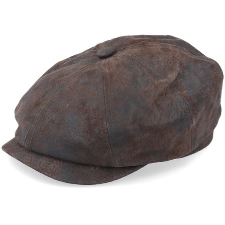 Stetson - Braun flatcap Cap - Hatteras Pigskin Flat Cap @ Hatstore