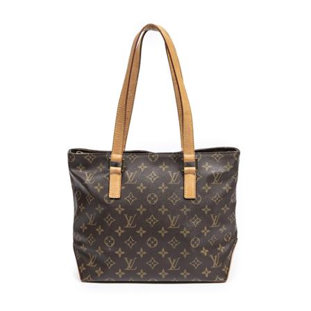 Louis Vuitton Vintage, Pre-owned Cabas Piano Monogram Tote Bag Bruin, Dames, Maat:ONE Size,brass