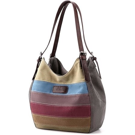 1 stk. Canvas Tote Taske Skulder Crossbody Taske til Kvinder, Vintage Lille Håndtaske Multi Lommer Punge Top Håndtag Arbejde Ba