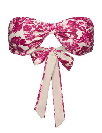 Rwshiitake Bandeau Bikini Top Swimwear Bikinis Bikini Tops Bandeau Bikinitops Pink Rosemunde