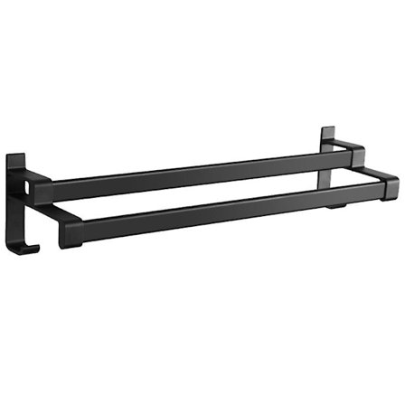 40cm Dobbelt Håndklædeholder til Badeværelse, Vægmonteret Rustfrit Stål Mat