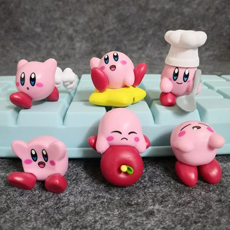 6:a Kirby Actionfigurer Leksaker Rosa Kirby PVC Figurleksaker