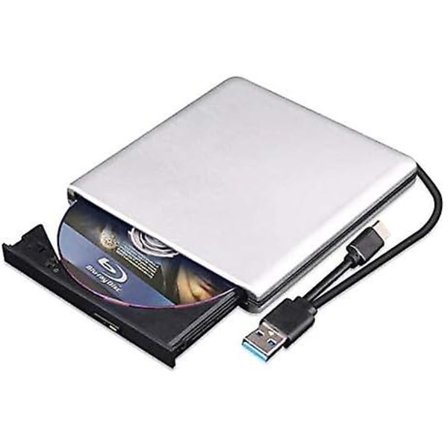 Ekstern Blu Ray Dvd-drev 3d, USB 3.0 og Type-c Blu Ray Cd Dvd-læser Slim Optisk Bærbar Blu-ray-drev"