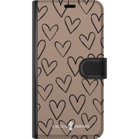 Yhteensopiva Lompakkokotelo Asus Asus Zenfone 10 Cactus and Friends - Earthy Sketch Hearts