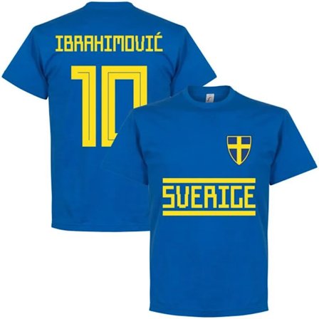 Sverige Landslag Ibrahimovic Minnesutgåva Fotbolls T-shirt
