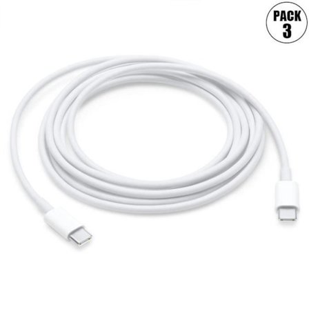 USB-C till USB-C-kabel för Samsung Galaxy S23 Ultra S23+ S22 Ultra S22 Plus Vit 1M - Paket med 3