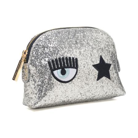 Chiara Ferragni Collection, Toilet Bags Grijs, Dames, Maat:ONE Size