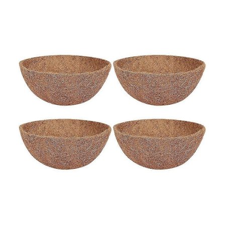 4 stk. Kokos Hengende Kurvforinger 10 tommer, solide runde foringer for plantekasser Perfekt erstatning