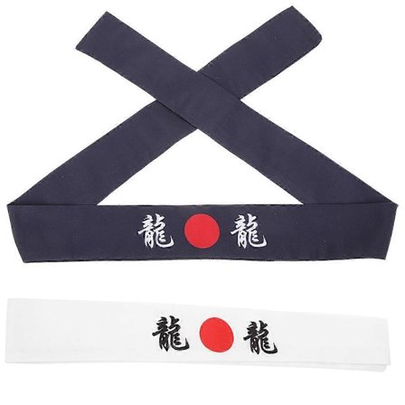 2 kpl Samurai japanilainen otsapanta Japanilainen kokin otsapanta Japanilainen karate-otsapanta