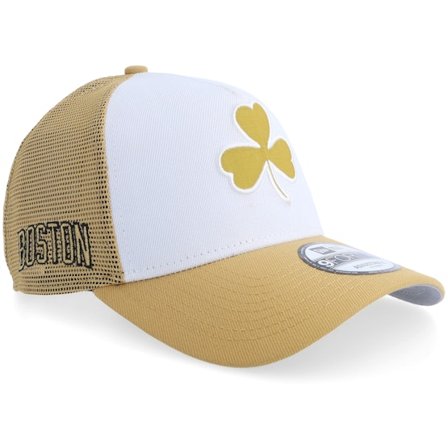 New Era - Beis trucker Gorra - Boston Celtics NBA Ce 9FORTY White/Beige Trucker @ Hatstore