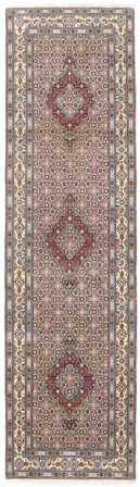 80X292 Tapis Moud D'orient De Couloir Marron/Gris Clair (Laine, Perse) Carpetvista