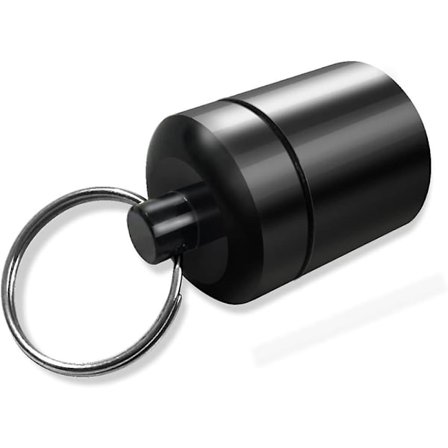 2 kpl Kannettava Vedenpitävä Pillereiden Säilytys Avaimenperä - Musta