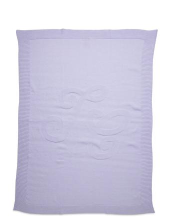Monogramme Blanket Cotton Cashmere Home Sleep Time Blankets & Quilts Sininen Tartine Et Chocolat
