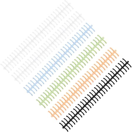 6 stk. 10 mm dobbelt bogbinding løsbladet binder plast ring kamme notesbog spiralbinding hæfteklammer spiraler