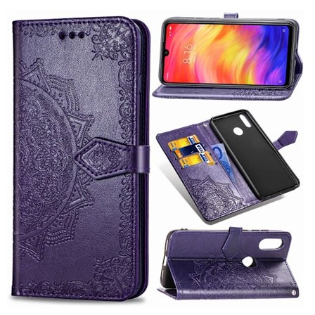 Mandala Xiaomi Redmi Note 7 / Note 7 Pro / Note 7S Flip fodral - Lila