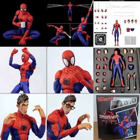 Mub- Over hele universet Parker Spider-Man Artikulation Ornament Gave
