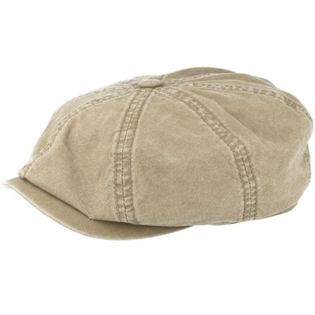 Stetson - Grön flatcap Keps - Hatteras Delave Organic Cotton Beige Flat Cap @ Hatstore