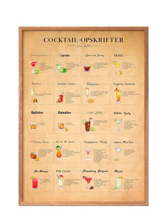 Poster & Frame Cocktails-Papir - Multi/patterned - 50X70CM