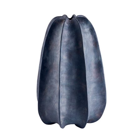 Sort keramisk vase, 28x28x42 cm, moderne design