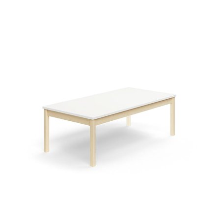 Table DECIBEL, 1600x800x530 mm, noise reducing high pressure laminate, birch/white