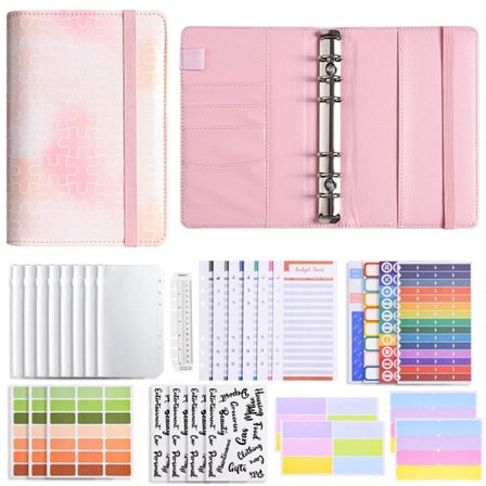 Budget Binder Money Organizer for Cash PINK DELUXE SET DELUXE