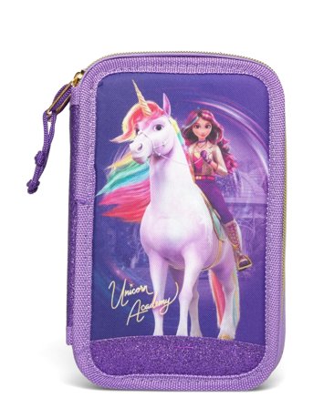 Unicorn Academy, Fyldt Dobbelt Penalhus Purple Euromic