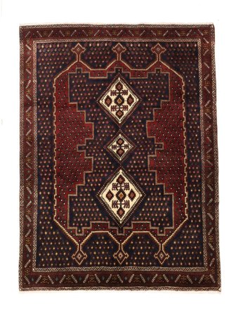 Hand Knotted Persian Afshar Shahre Babak Rug 152X200 Black/Brown