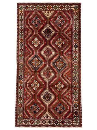 Hand Knotted Hamadan Rug 164X306 Persian Wool Black/Dark Red