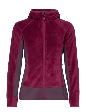 Rotwand Hooded Fz W Sweatshirts & Hoodies Fleeces & Midlayers Burgundy Jack Wolfskin