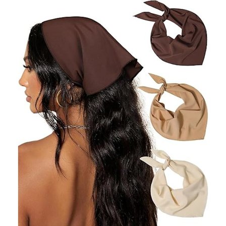 3 kpl Hiukset Bandanat Huivi Naisille Tytöille Solmittava Boho Hiushuivi Pääpanta Bandana Kolmio Huivi