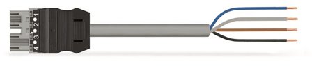 Wago 771-9994/216-303 Kablage 4G1.5 mm², HF ha/fri ände, grå, Anslutningsdon & kablar