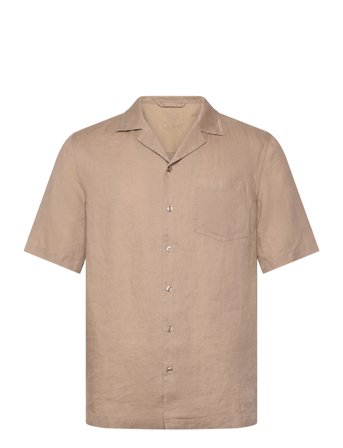 Mos Mosh Gallery Mmgtheo Linen Cuban Shirt - Beige - S