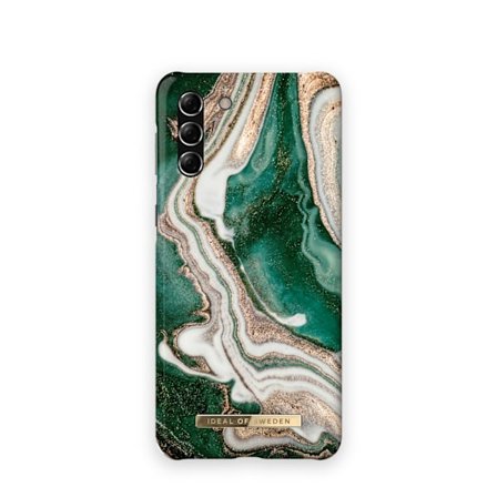 Printed Case Galaxy S21 Plus Golden Jade Marble
