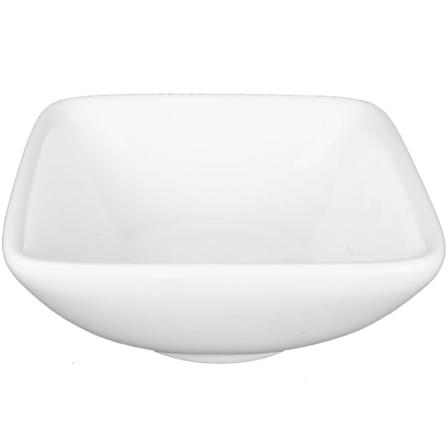 Mini porcelænsskål firkantet - 16-pak Vit