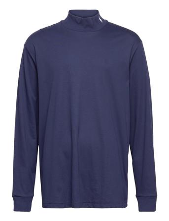 Soft Cotton Mockneck Shirt Blue Polo Ralph Lauren