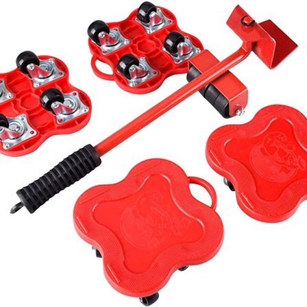 Mobilt møbelverktøy, sett med hjul for løfting av tunge møbler, mobilt løfteutstyr for tunge gjenstander osv.