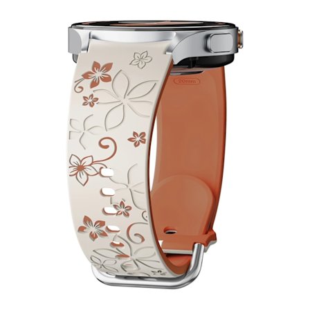 Graverat silikonarmband för Samsung Galaxy Watch 7 FE/6 4 Classic/5 Pro 45 Utan Glipor Sportarmband Galaxy Watch 7 Armband 44mm 40mm