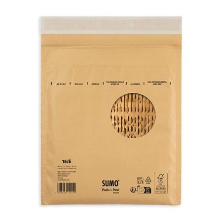 SUMO Påse vadderad 215x265mm brun 100/fp - Lyreco - Emballage och lagerutrustning - Kuvert och postemballage - Bubbelpåsar
