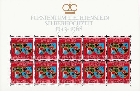 Liechtenstein 1968 - MICHEL 496 - Stemplet miniark