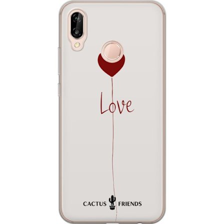 Yhteensopiva Puhelinkuori Huawei Huawei P20 lite Cactus and Friends - Love Balloon Minimal