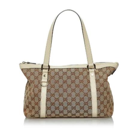 Gucci Vintage Pre-ownedCanvastotes , Beige , Dames , Maat: ONE Size Vintage Tassen