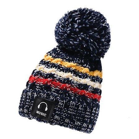 Kvinnors stickade vintervarma mössa Chunky Thermal Pom Pom Hat Beanie Cap