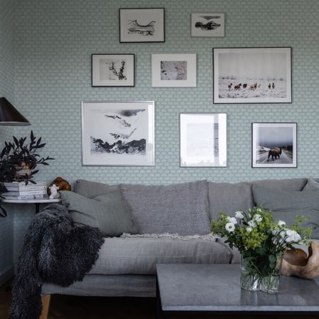 Duro Majken 528-03 Tapet Gammelsvenska Klassiker 1850-1950 Blå, Färg & tapeter