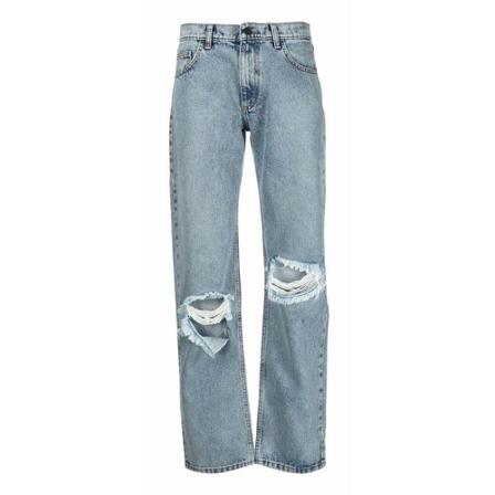 The Mannei, Straight Jeans Blauw, Dames, Maat:M