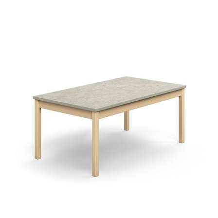 Table DECIBEL, 1400x800x590 mm, noise reducing linoleum, grey
