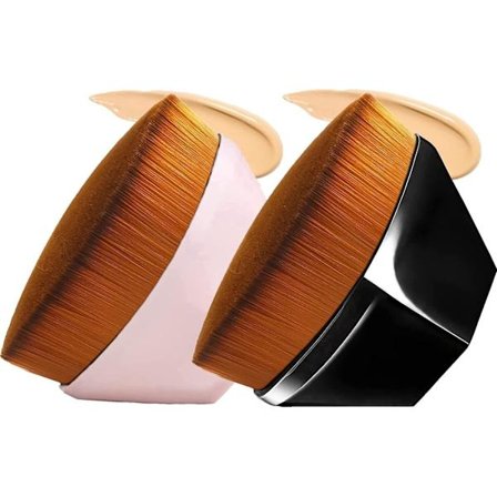 2-pack Foundation Makeup Penslar Platt Topp Hexagon Ansikte Rouge Flytande Foundation Pensel