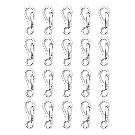 20 stk. Mini Karabiner Sæt Karabiner Hæk Snap Lukning Nøglering