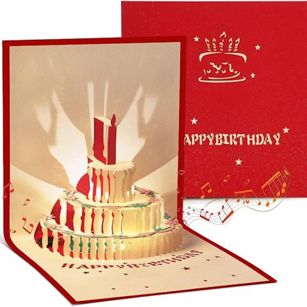 Musikalsk bursdagshilsen, bursdagsinvitasjon, gavekort, jente, mann